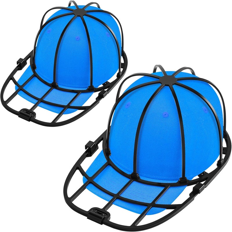 Eiito Hat Washer Cage,Hat Washer for Washing Machine and Dishwasher,Baseball Cap Washing Cage,Say Goodbye to Deformed Dirty Hats (Black 2 Pack) - Image 1